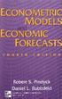 ECONOMETRIC MODELS & ECONOMIC FORECASTS 4/E 1998 0071158367 9780071158367