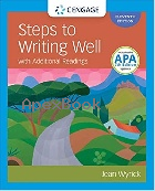 STEPS TO WRITING WELL WITH ADDITIONAL READINGS (MINDTAP COURSE LIST) 11/E 2021 - 1337899798 - 9781337899796