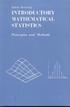 INTRODUCTORY MATHEMATICAL STATISTICS PRINCIPLES & METHODS 1970* 0471507350 9780471507352