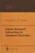 INTENSE RESONANT INTERACTIONS IN QUANTUM ELECTRONICS 1992 3540535748 