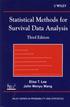 STATISTICAL METHODS FOR SURVIVAL DATA ANALYSIS 3/E 2003 0471369977 9780471369974