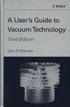 A USER'S GUIDE TO VACUUM TECHNOLOGY 3/E 2003 0471270520 9780471270522