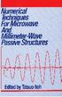 NUMERICAL TECHNIQUES FOR MICROWAVE & MILLIMETER-WAVE PASSIVE STRUCTURES 1989 0471113441 