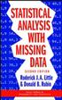 STATISTICAL ANALYSIS WITH MISSING DATA 2/E 2002* 0471183865 9780471183860